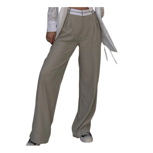 PANTALON TAILLE HAUTE JAMBE DROITE