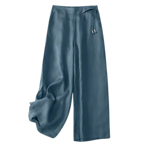 PANTALON 100% COTON AMPLE À JAMBES LARGES