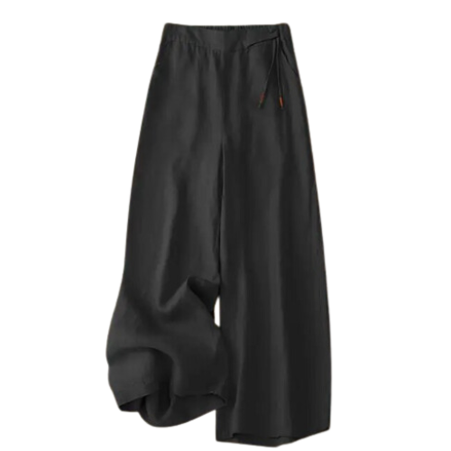 PANTALON 100% COTON AMPLE À JAMBES LARGES