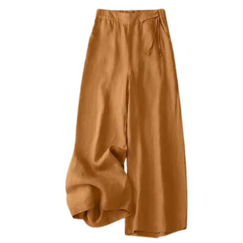 PANTALON 100% COTON AMPLE À JAMBES LARGES