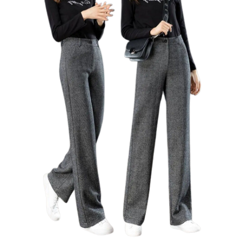 PANTALON À CHEVRONS EN LAINE