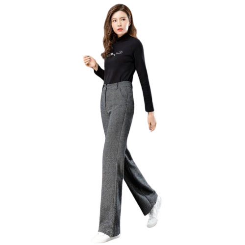 PANTALON À CHEVRONS EN LAINE