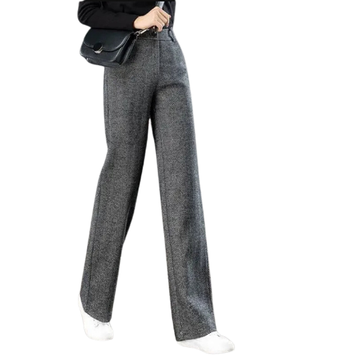 PANTALON À CHEVRONS EN LAINE