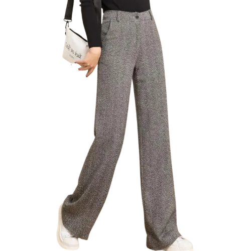PANTALON À CHEVRONS EN LAINE