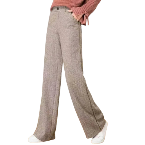 PANTALON À CHEVRONS EN LAINE