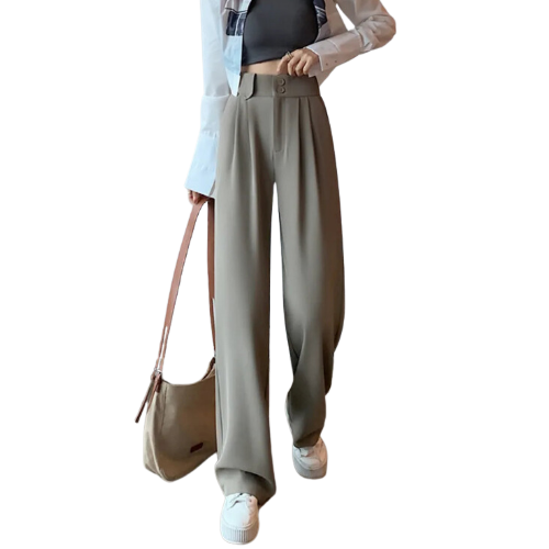 PANTALON DROIT AVEC CEINTURE À NOUER