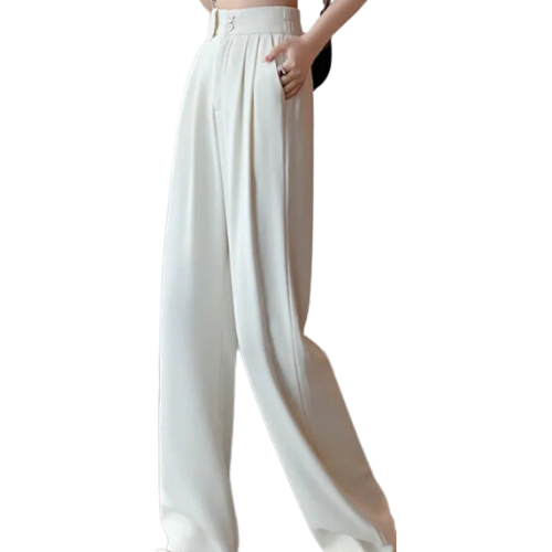PANTALON DROIT AVEC CEINTURE À NOUER