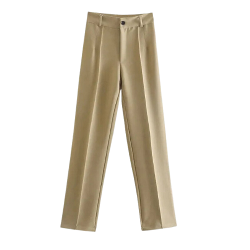 PANTALON DROIT TAILLE HAUTE