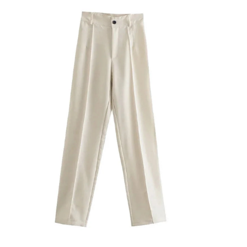 PANTALON DROIT TAILLE HAUTE