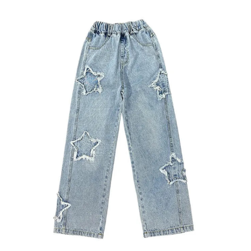 PANTALON JEAN MOTIF D'ÉTOILES